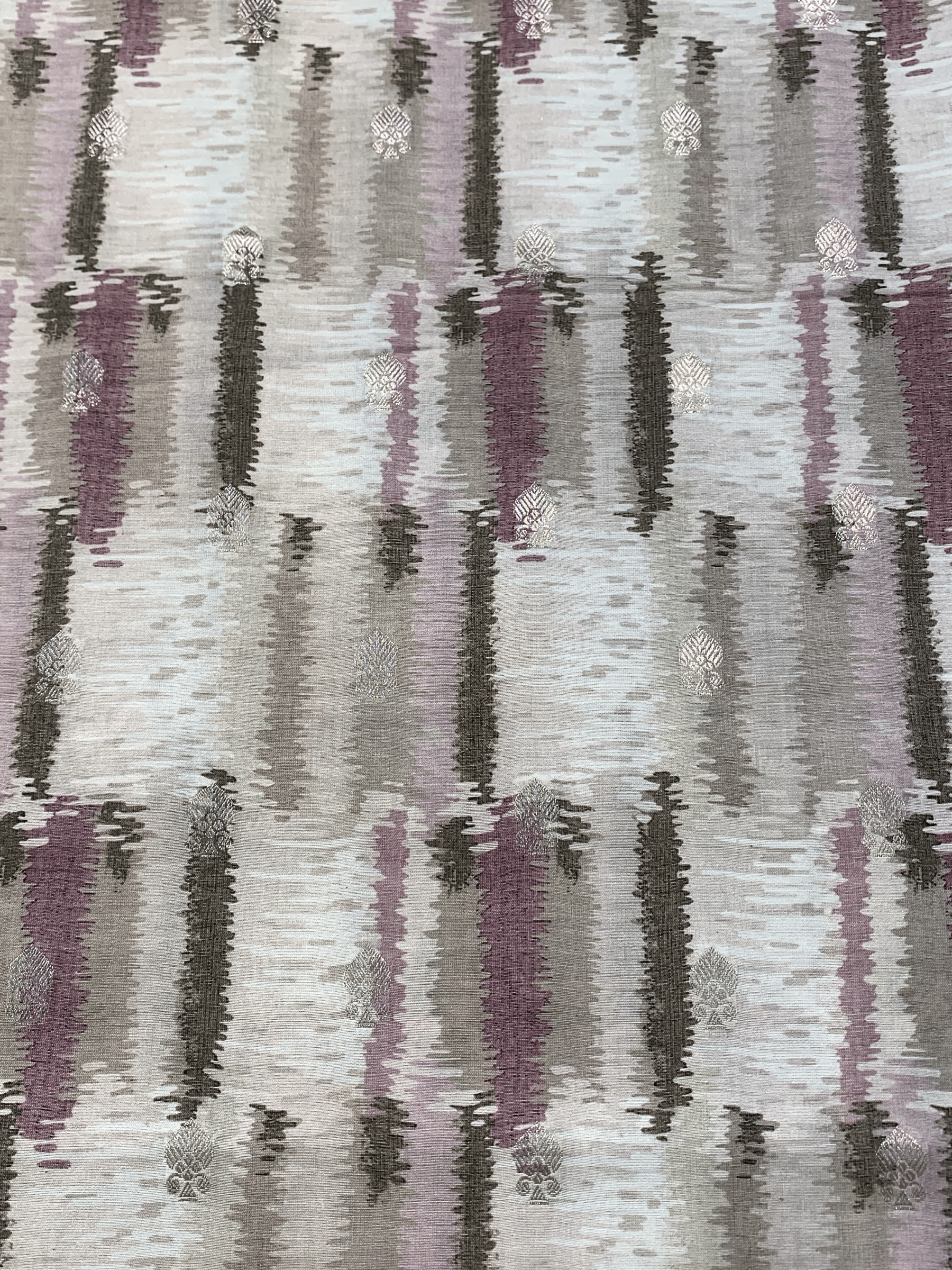 Pure Chanderi 70g Jacquard with Digital Print