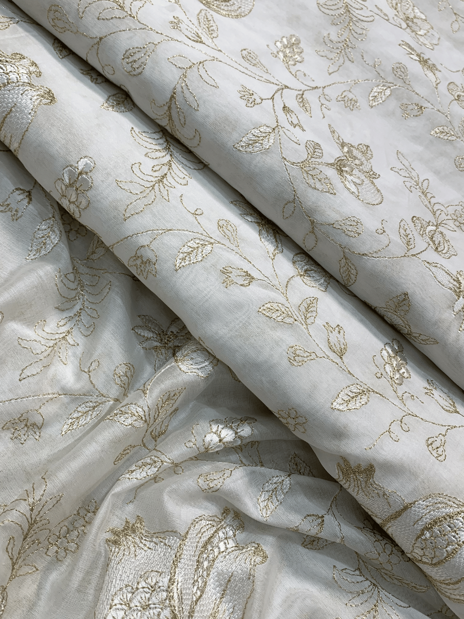 Pure Chanderi 70g with Resham & Zari Embroidery